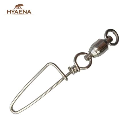 Hyaena 10pcs Ball Bearing Fishing Swivelcoastlock Snap 100 Brass