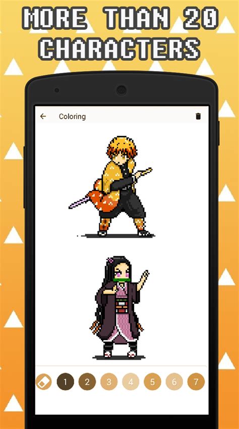 Demon Slayer Color By Number Pixel Art Para Android Download