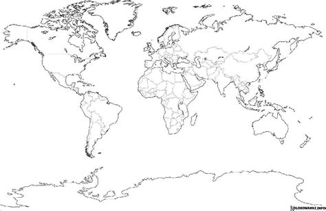 Mapa Świata Do Druku Szablony I Kolorowanki Za Darmo