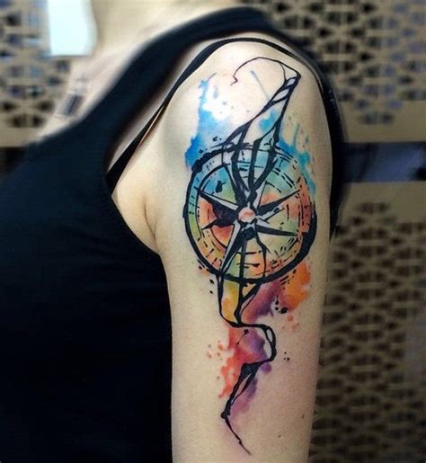 Whether it's your moral compass, a compass that points back home, or one that encourages you to move forward, the tattoo can serve as a comforting motivator when you need it the most. Watercolor Compass Tattoo Designs, Ideas and Meaning ...