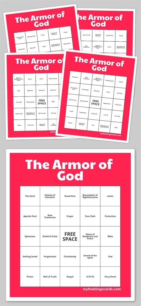 Invite the whole class, using a copy of the class photo and quotes on friendship for the invitations. The Armor of God Bingo | Bible games kids, Bingo cards ...