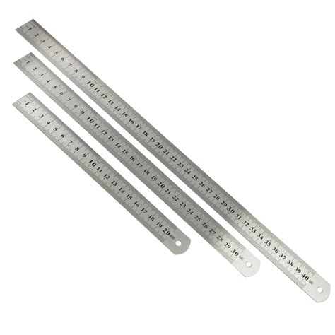 Hemoton 3pcs Stainless Steel Ruler Metal Ruler For Engineering School