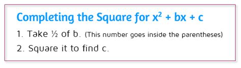 An online calculator that completes the square of a quadratic expression. Solving Quadratic Equations by Completing the Square - Kate's Math lessons