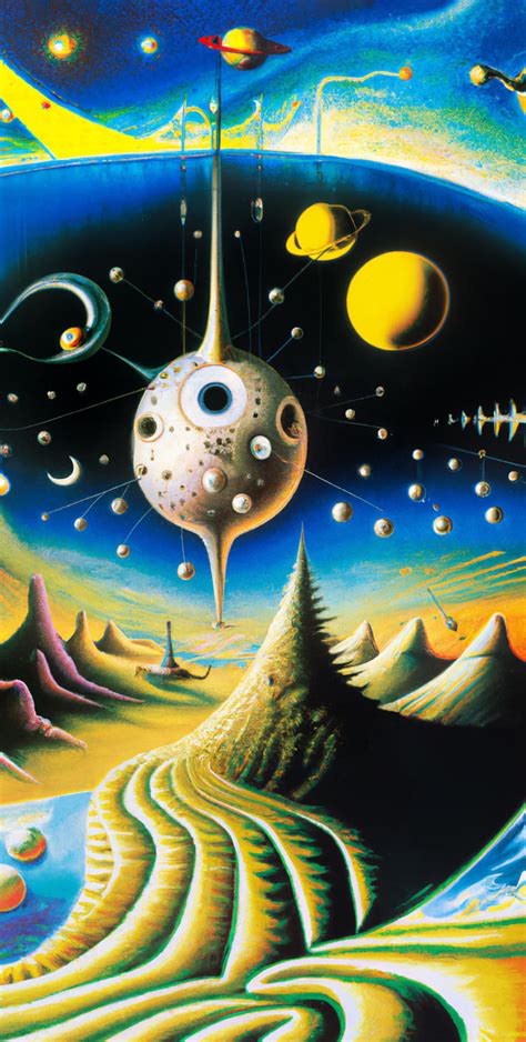 “a Surrealist Oil Painting By Salvador Dali Of Outer Space” By