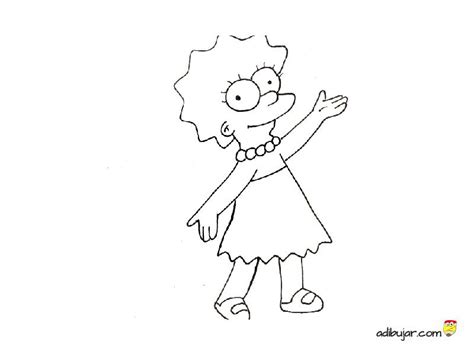 Lisa Simpson Para Colorear