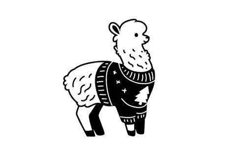 This item is an instant download that contains digital files. Llama with Ugly Christmas Sweater (SVG Cut file) by ...