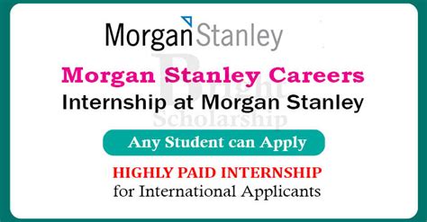 Morgan Stanley Careers 2023 24 Morgan Stanley Internship Paid