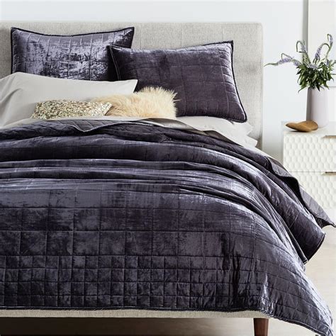 Maybe you would like to learn more about one of these? Lush Velvet Bedspread + Pillowcases - Slate | west elm UK