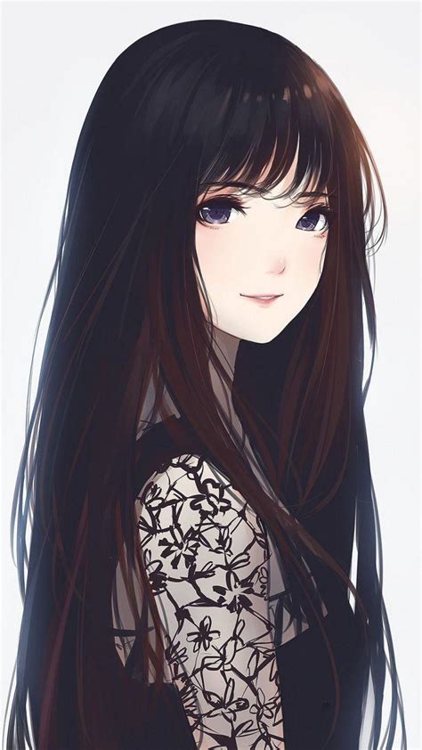 63 Anime Girl Wallpaper Black Hair Zflas