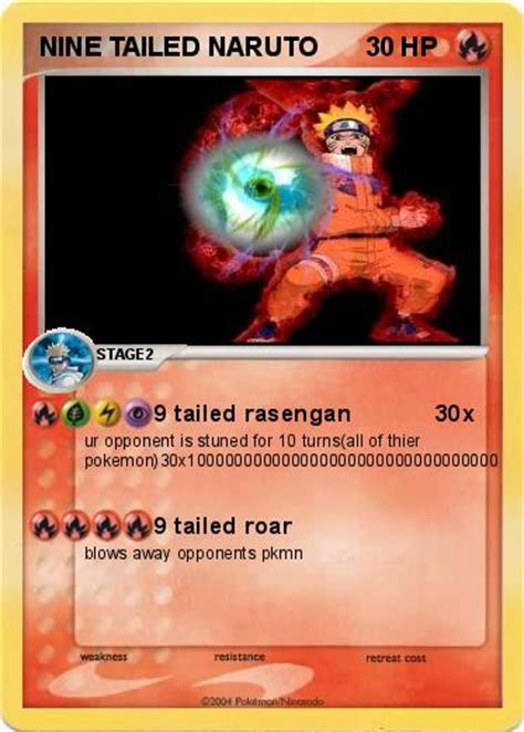 Pokémon Nine Tailed Naruto 5 5 9 Tailed Rasengan My