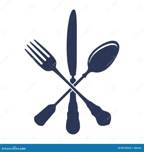 Crossed Spoon And Fork Restaurant And Food Logo Design Vector