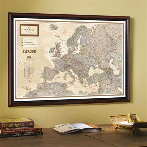 National Geographic My Europe Personalized Map Earth Toned
