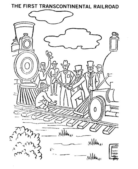 Activities For Transcontinental Railroad Coloring Home