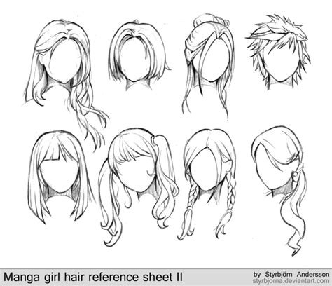 A tutorial on how to draw anime and manga hair for female characters with step by step instructions on drawing twelve different hairstyles. Girl Anime Hairstyles Stuff To Draw Manga Hair How To