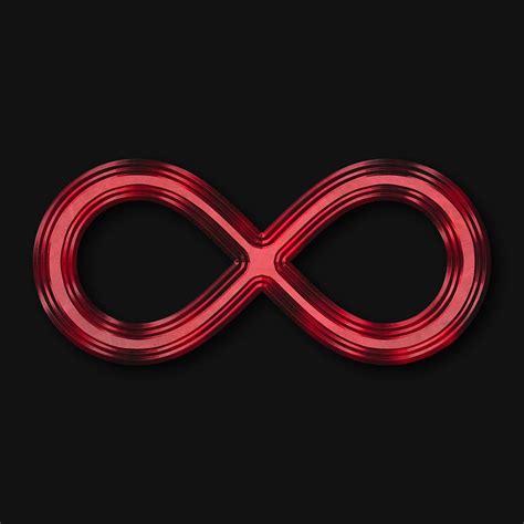 Infinity Symbol Red Chrome Digital Art By Edouard Coleman