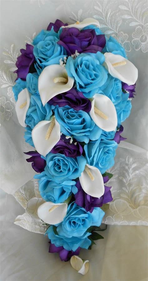 Blue Roses Wedding Bouquets Brooklodge Wedding Bride Bouquet Blue And