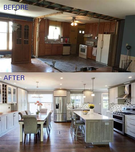 Before and After of this beautiful open concept kitchen ...