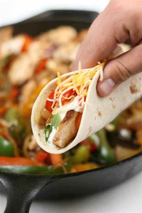 The filling should be crisp and slightly browned. Cast Iron Chicken Fajitas are a quick and easy meal with ...