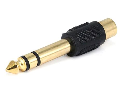 Monoprice 14in 635mm Trs Stereo Plug To Rca Jack Adapter Gold