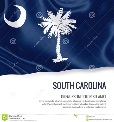 U S Bandeira De South Carolina Do Estado Ilustração Stock Ilustração