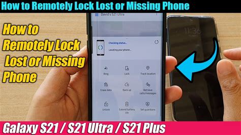 Galaxy S21ultraplus How To Remotely Lock Lost Or Missing Phone Youtube
