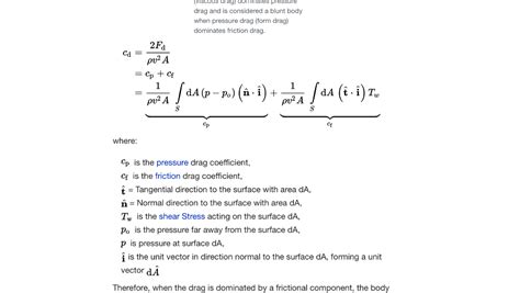Fluid Dynamics Variables In Calculation Of Drag Coefficient Physics