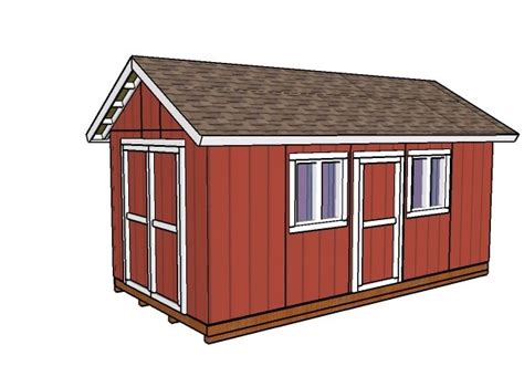 12′ x 12′ shed ~ $3200. 10x20 Gable Shed Roof Plans | MyOutdoorPlans | Free ...