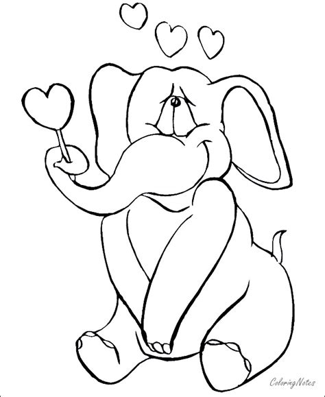 Coloring Pages Of Cute Valentine Animals - Animals World