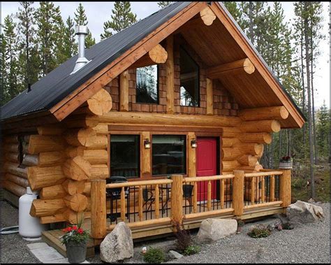 Very Nice Log Home Design Cozy Log Cabin In The Woods Small Log