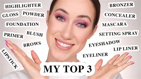 My Top 3 Products In Each Makeup Category Youtube