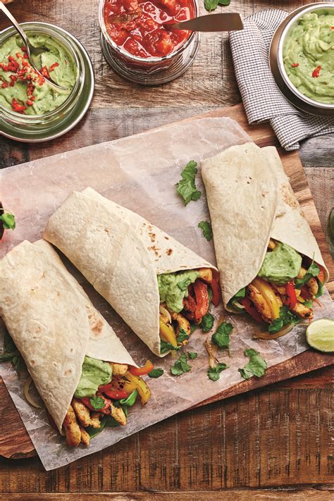 Chicken Fajita Wraps Lunches And Dinners Meals Mexican Food Recipes