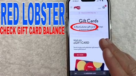 How To Check Red Lobster Gift Card Balance Youtube