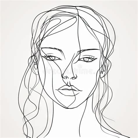 Continuous One Line Drawing Of A Modern Woman S Face Perfect For Art