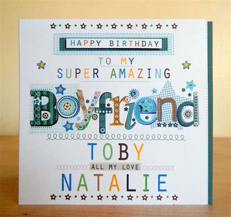 Boyfriend Birthday Card Personalise For Boyfriend Very Etsy