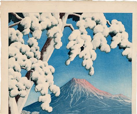 hasui 巴水 clearing after a snowfall on mount fuji 富士の雪渓田子の浦 egenolf gallery japanese prints