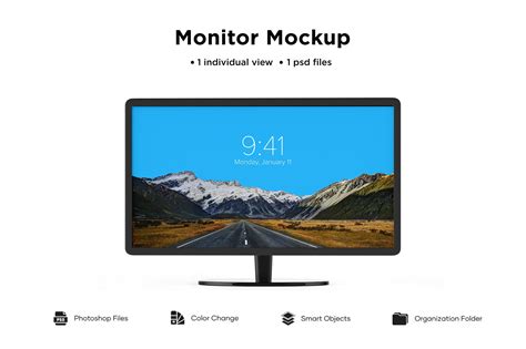 27 Monitor Mockup Creative Market