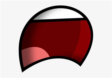 Big Mouth Open Shaded Frown Open Bfdi Free Transparent Png Download