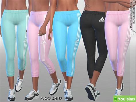 Скачать Спортивные леггинсы Adidas от Pinkzombiecupcakes к Sims 4 You