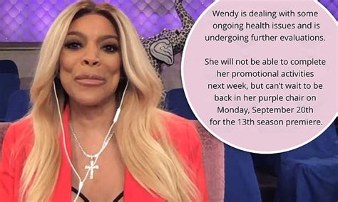 Wendy Williams Dealing With Ongoing Health Issues
