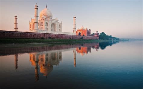 India Taj Mahal River Yamuna Wallpapers Hd Desktop
