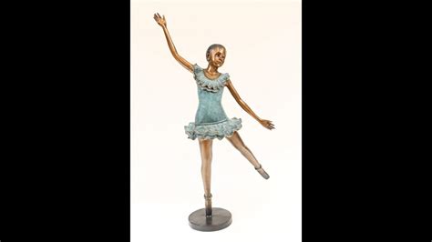 Bronze Ballerina Statue French Ballet Dancer Figurine Degas Youtube