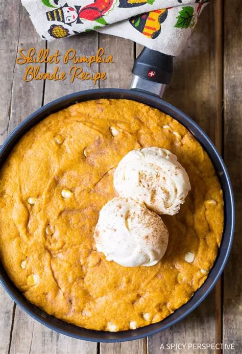 Skillet Pumpkin Blondie Recipe A Spicy Perspective Pumpkin Pound Cake