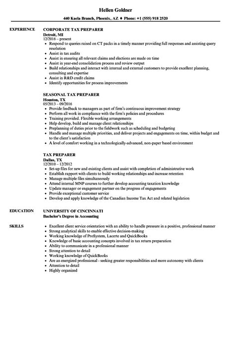 tax preparer resume sample and writing guide 20 tips images and photos finder