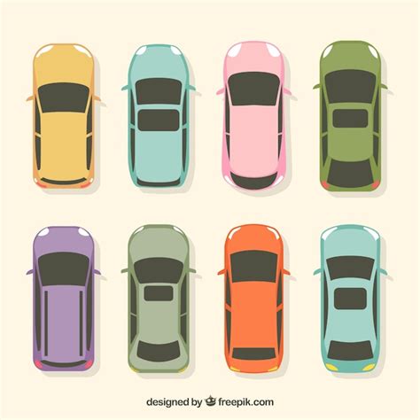 Premium Vector Multicolor Cars Collection