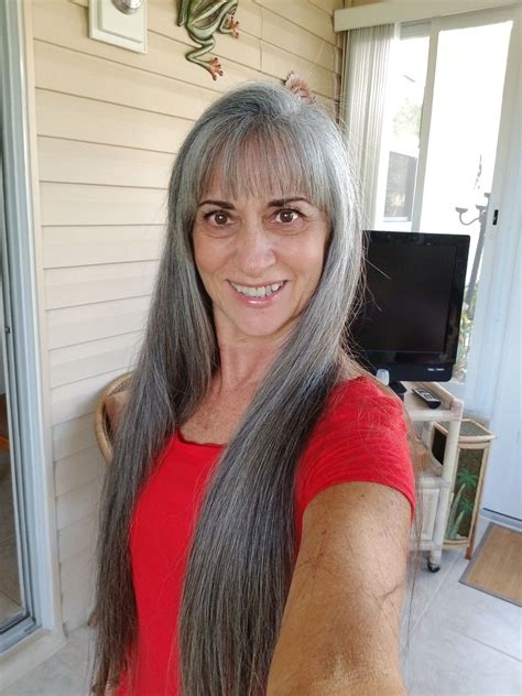 Grey Long And Straight Long Silver Hair Beautiful Gray Hair Grey