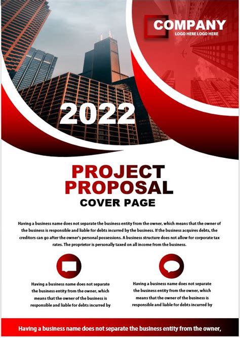 9 Creative Project Proposal Cover Page Design In Ms Word