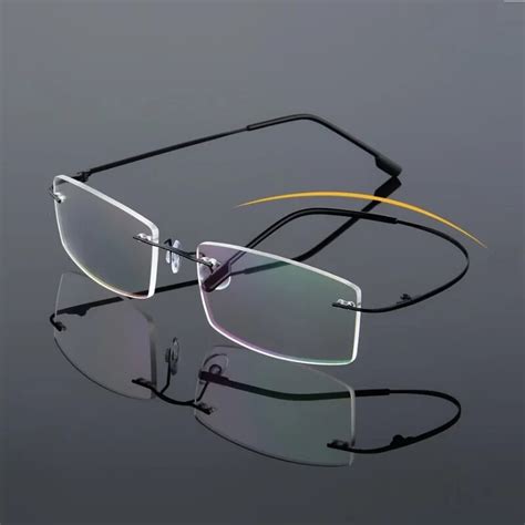 ultra light elastic titanium stainless steel frameless frame rimeless eyglasses frames with