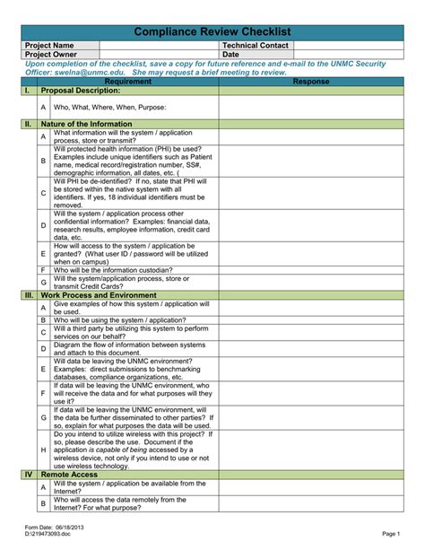 Compliance Checklist Template Excel Templates Excel Templates Riset