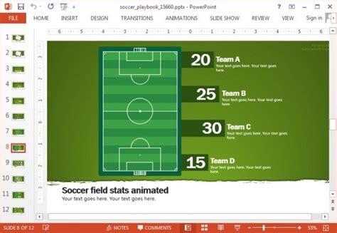 Animated Soccer Playbook Powerpoint Templates