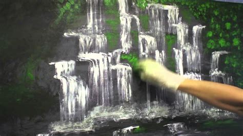 Finger Painting Demo Waterfall Painting How To Paint
